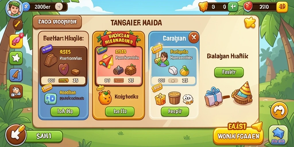 Tampilan awal permainan yang menarik dan mudah dinavigasi.