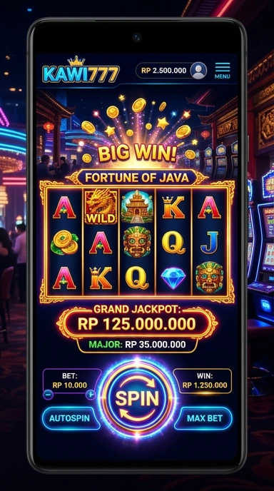 Cuplikan layar menu unduhan kawi777 untuk perangkat Android